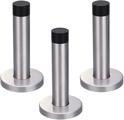 3-delt cylindrisk dørstopper i gummi (95 mm, perforeret/ikke-perforeret)