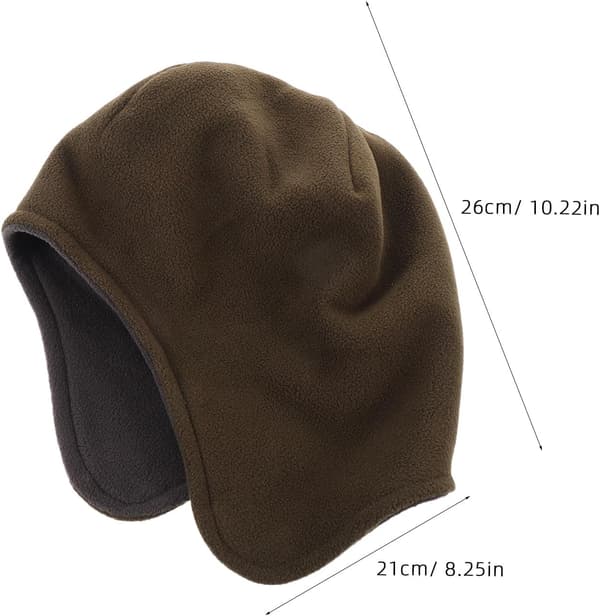 Polar Fleece Sovehue Vinter Termisk Hue til Mænd Mørkegrøn
