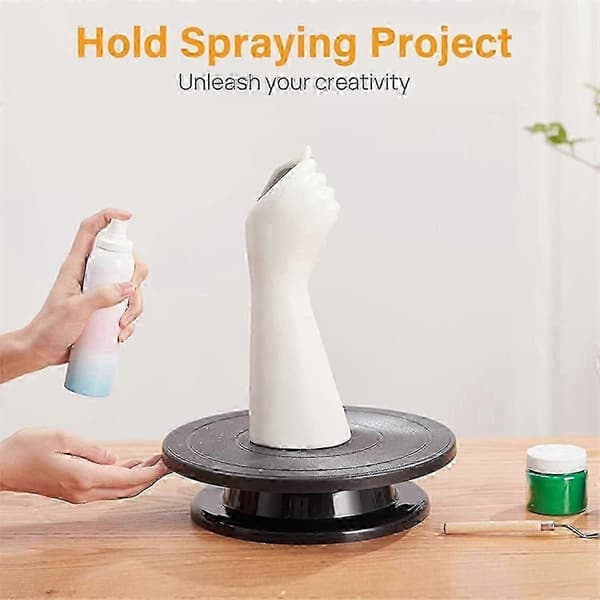 Cake Rotating Turntable for Decoration: Birthday Cake Cutting with Pink Turntable Stand