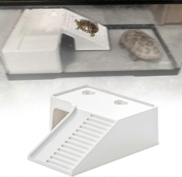 Large Turtle Platform with Ramp for Turtles and Aquatic Turtles, Climbing and Resting Terrace for Aquatic Pets [DB]