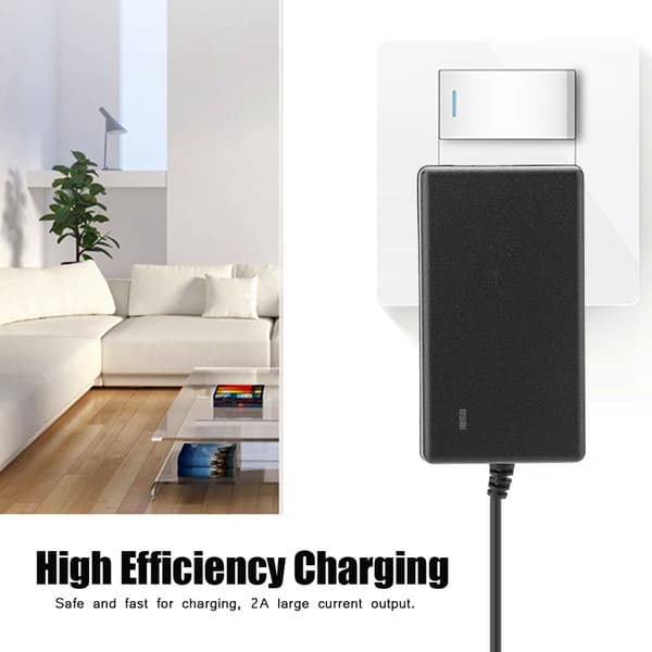 Lithium-ion batterioplader - 8,4V 2A strømadapter til legetøjsbil, balancebil
