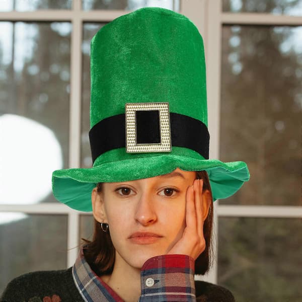 St. Patrick's Day Hat Velourhat til Dekoration 1 stk Grøn Fest Sceneforestilling