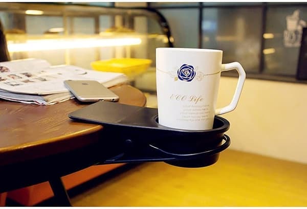 Klämbar Mugghållare för Hem, Bil, Kontor, Skrivbordsstol - Vatten, Läsk, Kaffe