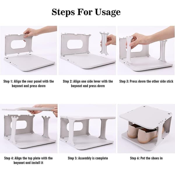 Narrow Shoe Rack 4-Tier Large Capacity Shoe Cabinet (White) [LGL]