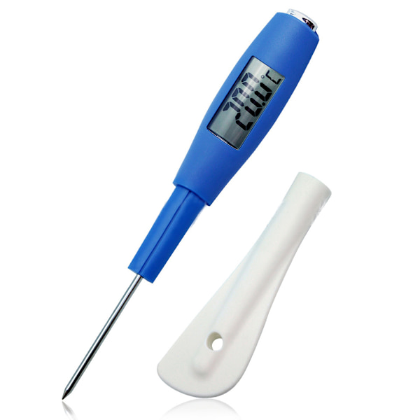 Digital Spatel Mattermometer - Blå och Vit Design