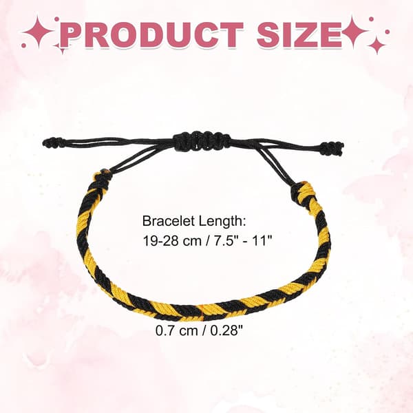 Flätade reparmband Svart Gul Black/Yellow