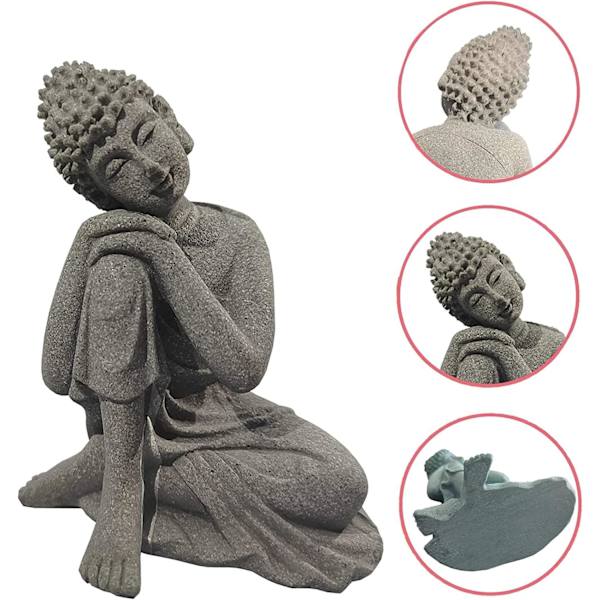 mozhixue Mediterende Buddha Akvarium Ornamenter, til Fisketank Hjem Have Dekoration, Simulerings Håndværk