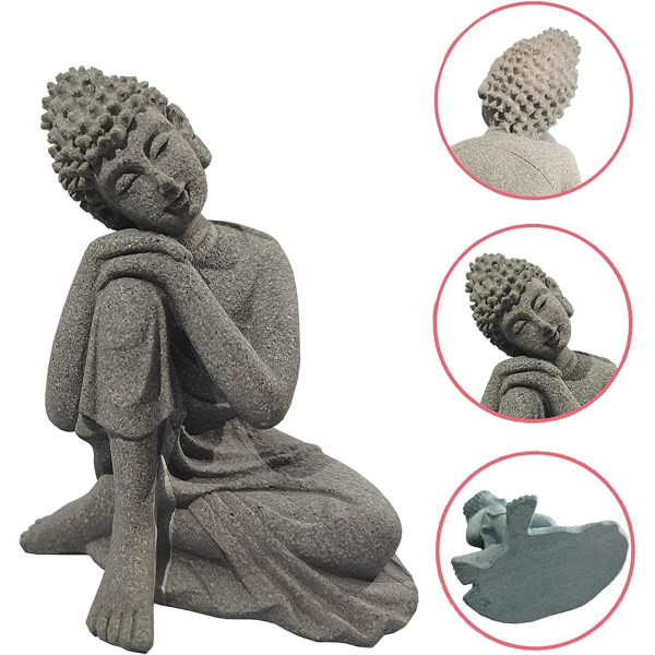 mozhixue Meditoiva Buddha - Akvaariokoristeet, Kalatankin Kotipuutarhan Koristeluun, Simulaatiokäsityöt