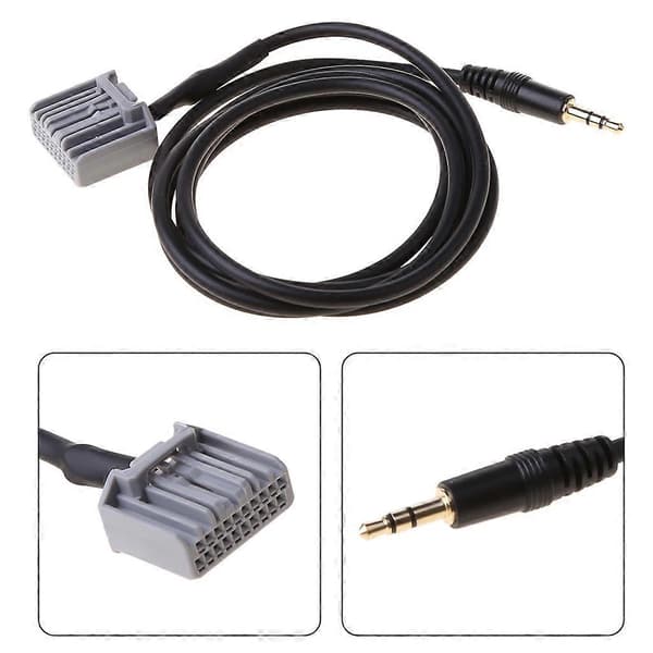 HS Bil 3,5 mm AUX-ingång ljudkabeladapter för Civic 2006-2013 CRV 2008-2013