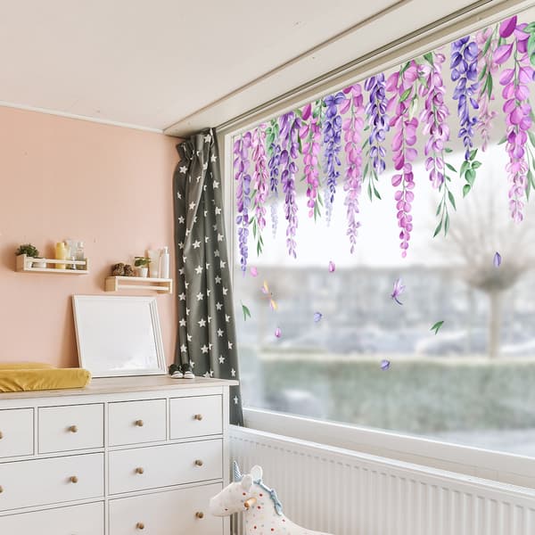 1 stk sommer vår blomster vindusdekaler antikollisjon hengende