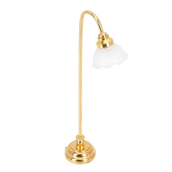 Miniature Gulvlampe Lille Gulvlampe Model Mini Hus Ornament Ingen Ledning Guld 12x3cm Golden 12x3cm