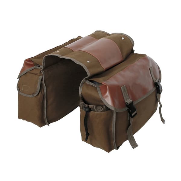 Khaki Motorcycle Side Bag Waterproof Saddlebag Large Capacity Approx