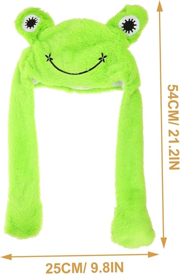 Frog Hat - Creative Stylish Caps - Cute Plush Animal Hat - Frog Hat with Big Eyes