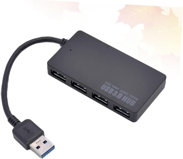 USB-enhedsforbindelse 4 USB-hubporte USB-splitter USB-port til smartphone USB-adapter Sort