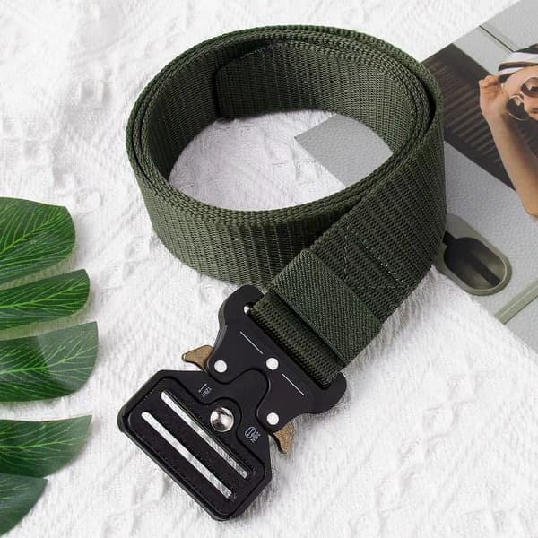 120cm Taktiskt Bälte Herr Utomhus Nylonspänne Bälte (Khaki)
