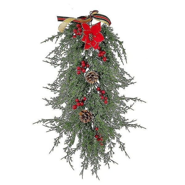 Simulation Christmas Door Decoration Green Plant Pine Needle Christmas Pendant