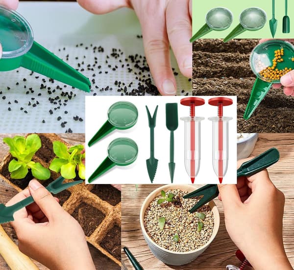 Mini Seed Dispenser 6 PCS Mini Seed Feeder Hand Seeder Seed Dispenser Tool Universal Seed Dispenser for Garden Cultivation