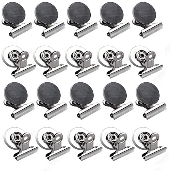 20-pack Kylskåpsmagneter, Magnetiska Klämmor, Starka Klämmmagneter för Vittavla, Magnetklämmor för Kylskåp, Skåp, Kontor