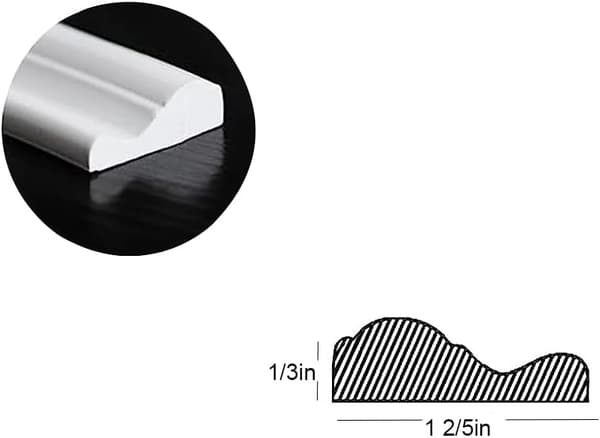 Wall Decals, Self-Adhesive Decorative Strips, DIY 3D Ceiling Strips, 32 mm (W) × 6 m (L)