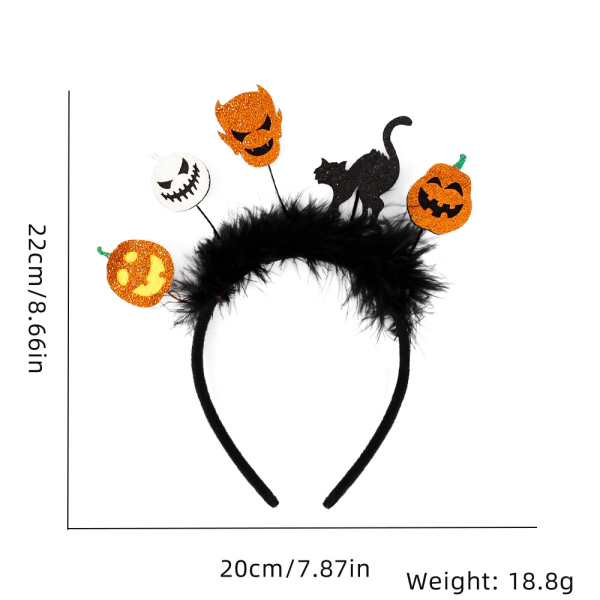 Halloween demon katt svart hårband Kostym Cosplay Animal Hair Hoop Pannband Band