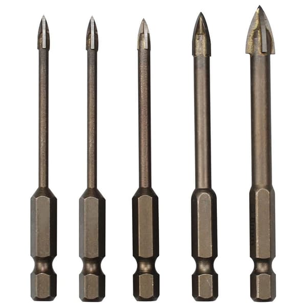 5 pcs ceramic glass tile drill, efficient universal drilling T