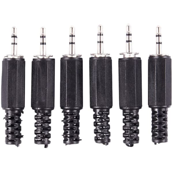 6 stk 2,5 mm stereo han DIY loddehoved hovedtelefon lydstik