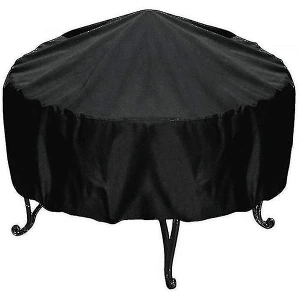 Rundt grillovertræk kraftig polyester UV- og vandafvisende til udendørs havekulgrill sort 86 x 36 cm 86*36cm 86*36cm