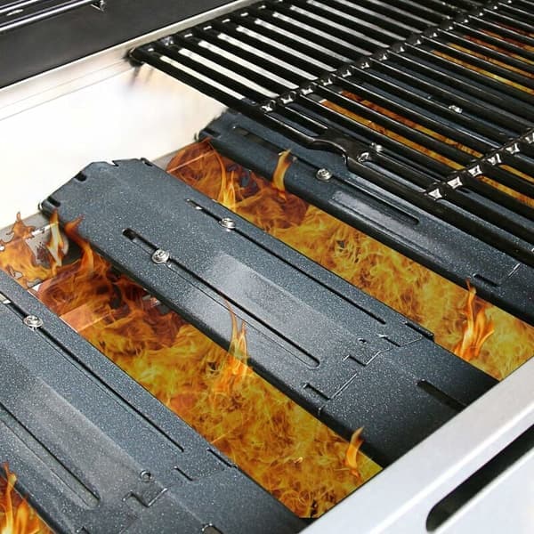 Adjustable Heat Shield for Universal Grill - Heavy Duty Stainless Steel Flame Tamer, Extendable