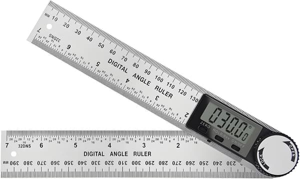 Digital Angle Gauge, 200mm Stainless Steel Digital Angle Ruler with Large LCD Screen