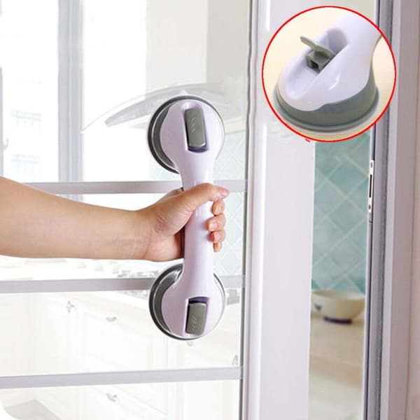 Shower Handle with Powerful Suction Cups - 30.5 x 8.9 cm - Secures Bathtub and Shower - Easy Drill-Free Installation