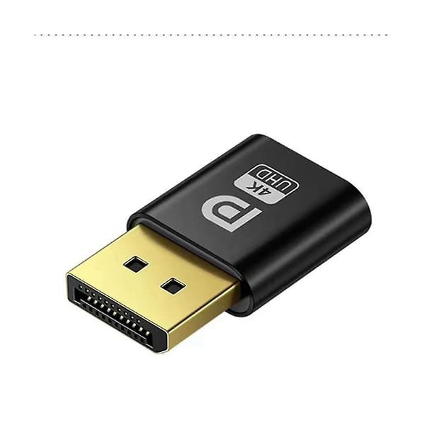 2 stk 4k Displayport Dummy Plug Dp Virtuell Skjermadapter Edid Hodløs Spøkelsesemulator Skrivebordstilbehør