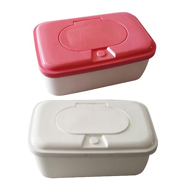 2 Pcs Babywipes Travel Wipes Box Wet Wipe Carrying Case Refillable Wet Wipe DispenserRandom Color22x