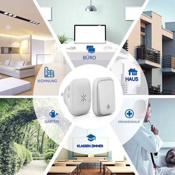 Paristoton langaton ovikello, plug-in langaton vedenpitävä