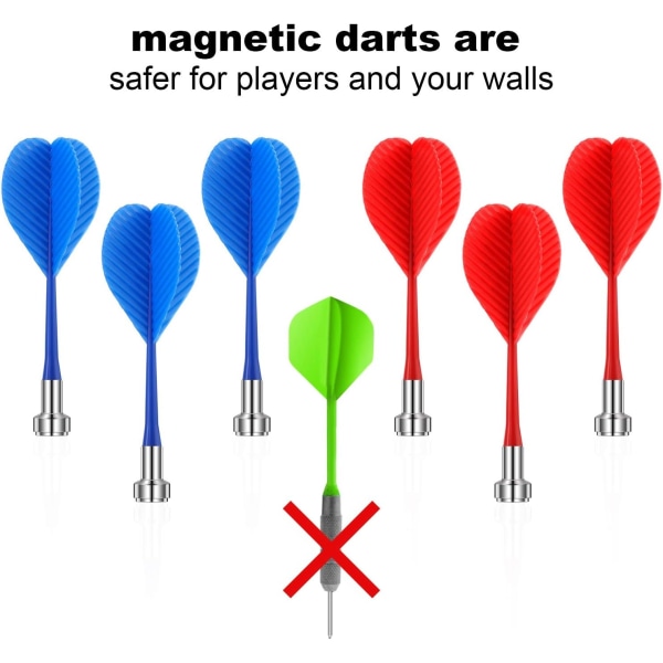 24 stykker magnetiske pile sikkerhedspile i plastik dart til drenge piger og voksne Target spil legetøj til Halloween julefest favoriserer
