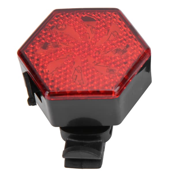 USB Rechargeable Hexagon Bicycle Taillight Flashing Safety Warning Light