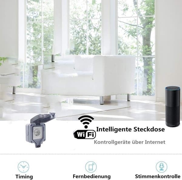 WLAN-stik Smartstik Vandtæt IP66 Fugtsikkert Stik