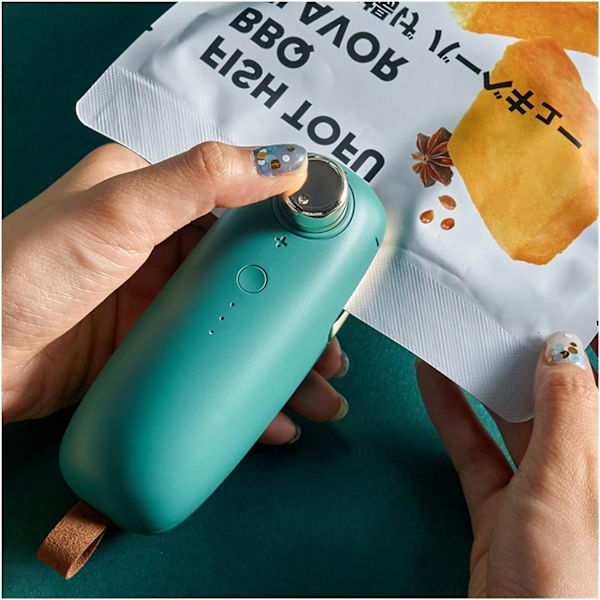 Mini USB Varmeforsegler Forsegleretui Genopladelig Forsegler Snack Vakuumpose (Farve: Grøn)