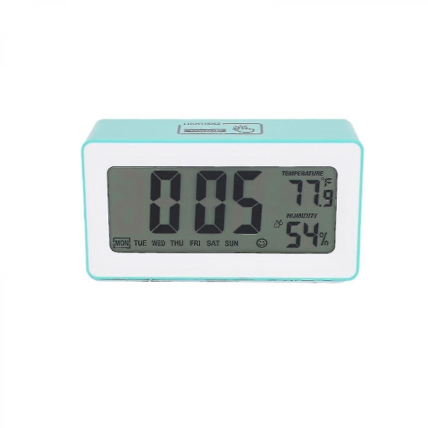 5 Tums Smart LCD Elektronisk Klocka Skrivbordsmodell med Väckarklocka Luminous Lazy Elektronisk Klocka Multifunktionell Fast Klocka Grön
