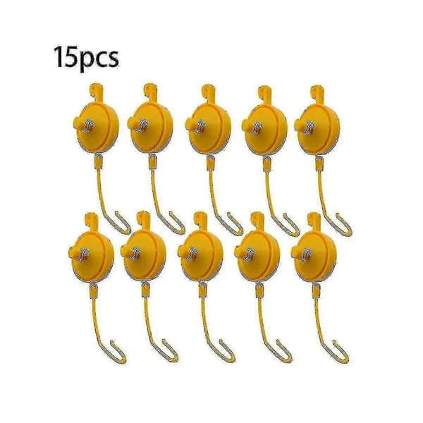 Plant Yoyo Växthängare Med Stopp, Justerbart Inomhus Växtstöd Yo Yo (15-pack)