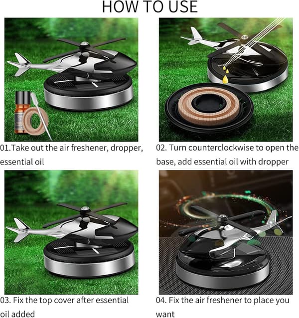 Roterende billuftfrisker for biler og fly. Duft DIY Duft
