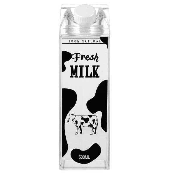 500ml Printed Milk Bottle Practical Storage Container Milk Storage BottleCow20.5X6X6CM