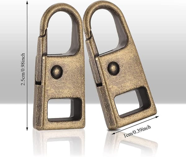 8 Pieces Zipper Puller, Zipper Repair Kit, Zipper Pull Tab, Metal Zipper Fixer for Suitcase, Backpack, Jacket, Luggage, Coat