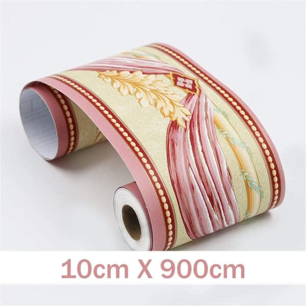 Red Drape Wallpaper Border Removable Wall Decor Wall Border Bulletin Board Border Cutout Waterproof PVC Sticker Baseboard 10cm X 900cm
