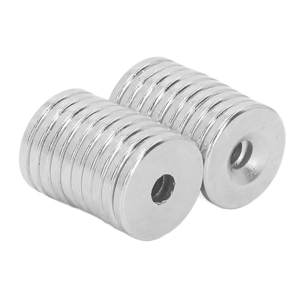 Round Base Cup Magnets, Super Strong Neodymium Magnet with Hole, Countersunk Strong Magnets for DIY Tool Organization and Mounting Applications