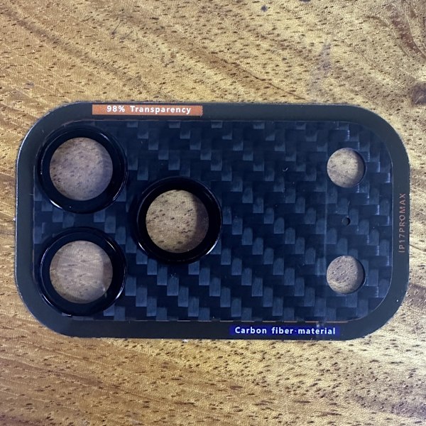 High-Quality Integrated Carbon Fiber Camera Lens Protector Compatible with iPhone 17 Pro