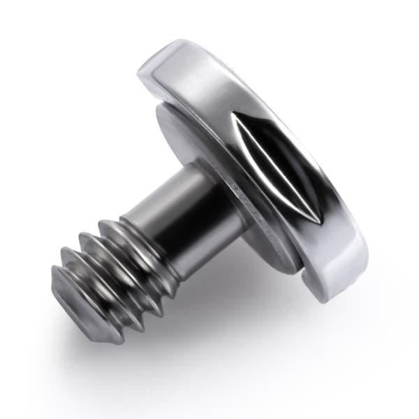 1/4\" Quick Release Plate Screw 2-pack, Universal Camera Screw for Tripod Head, Quick Release Screw in Silver Aluminum Alloy