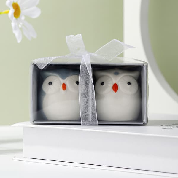 Owl Ceramic Spice Jar Cute Cartoon Two Colors