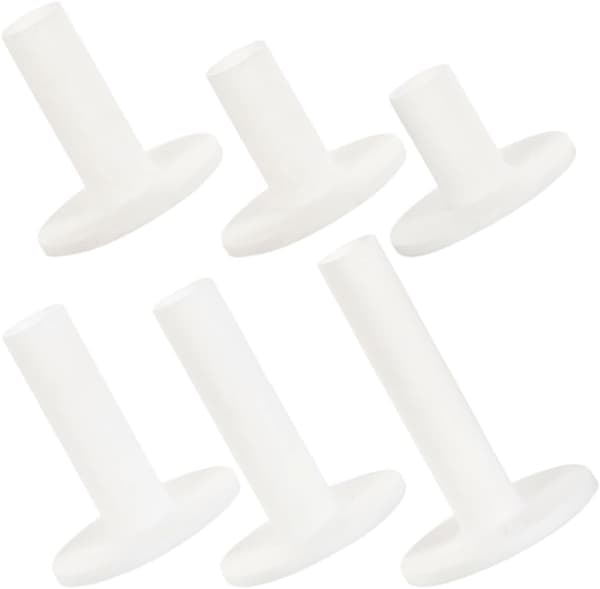 6 stk. uknuselige silikon-golfpegger med 35 mm-75 mm flat holder