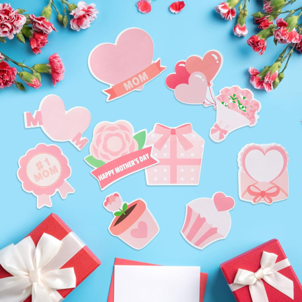 Heart-shaped Post-it Notes - Pink Floral Design, 10-pack