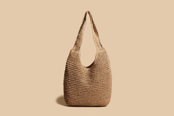 Coffee Women's Straw Shoulder Bag Large Tote All Summer Beach Woven Straw Bag